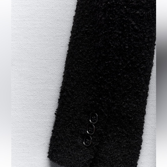 Zara Long boucle Double Breasted Blazer coat - Picture 5 of 6